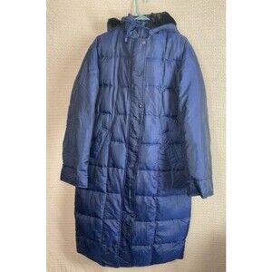 SM2 Down Hooded Full Zip FauxFur Trim Long Puffer Parka Jacket Women Size M To L